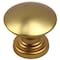 Gliderite Hardware 1 in. Brass Gold Convex Cabinet Knob, 5PK 5264-BG-5 - alternate 1